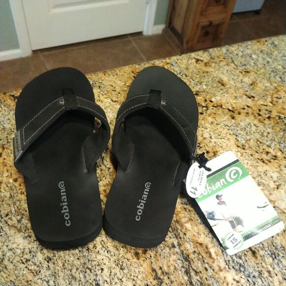 Vtg Man Cobian Maverick 11 Flip Flop Sandal MAV 10-001 Black 100% Original New - Picture 2 of 12